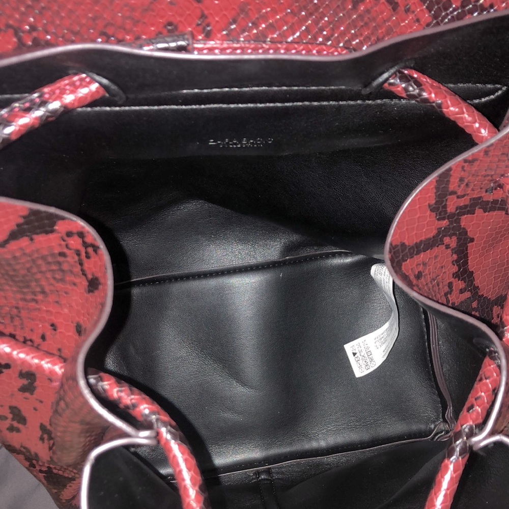 Zara Red Snake Skin Backpack - Picture 6 of 7
